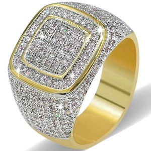 3 Carats White Diamond Ring with 14K Yellow Gold